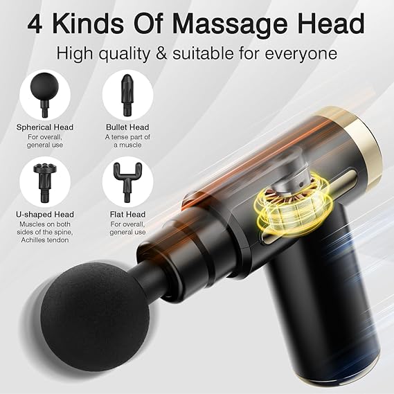 4 in 1 Portable Electric Massage Gun for Full Body Relaxation