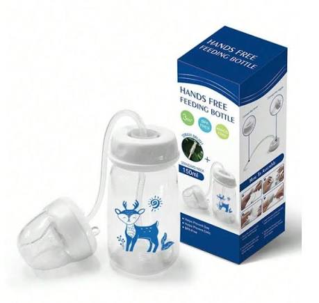 Hands-Free Baby Bottle – Anti-Colic Self-Feeding System (5 Oz) for Easy & Comfortable Feeding