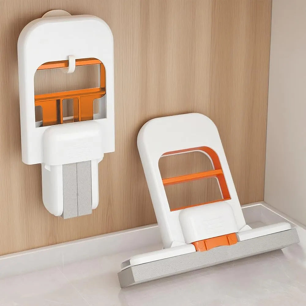 One-Hand Press Mini Foldable Mop – Self-Wringing, Portable & Space-Saving! Clean kitchens, bathrooms, glass