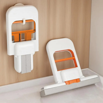 One-Hand Press Mini Foldable Mop – Self-Wringing, Portable & Space-Saving! Clean kitchens, bathrooms, glass